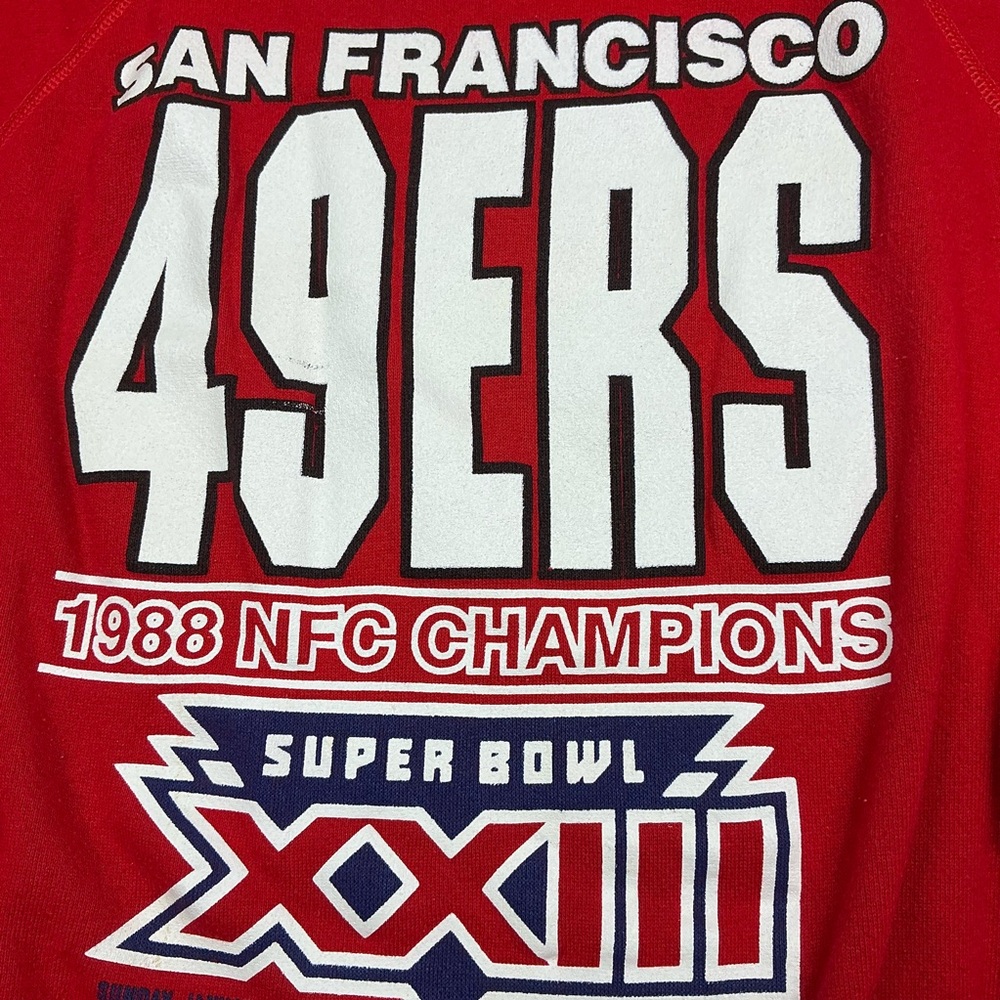 Vintage San Francisco 49ers NFL 1988 Super Bowl XXIII Raglan crewneck - Picture 2 of 5